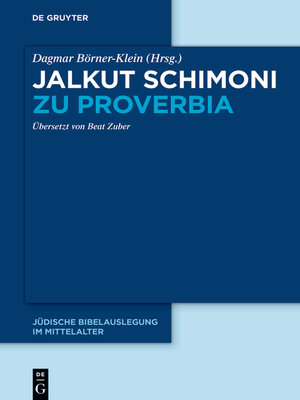cover image of Jalkut Schimoni zu Proverbia